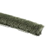 Prime-Line Products T 8758 Zipper Pile Weatherstrip for Windows & Doors, 18 ft., Grey, Owens Corning, Non-Adhesive