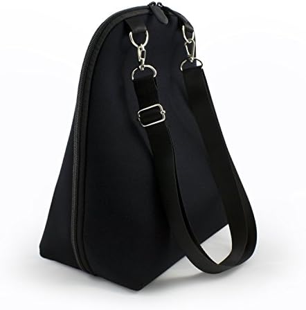 DOSSINI Neoprene Lunch Bag for Women - Unique Neoprene Lunch Tote with adjustable crossbody shoulder strap &amp; removable handle. Sturdy Double Zipper, premium stitching and 4mm thick durable neoprene.