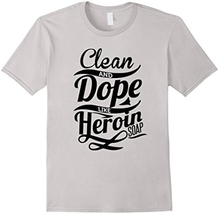 Mens Clean and dope like heroin soap Medium Silver