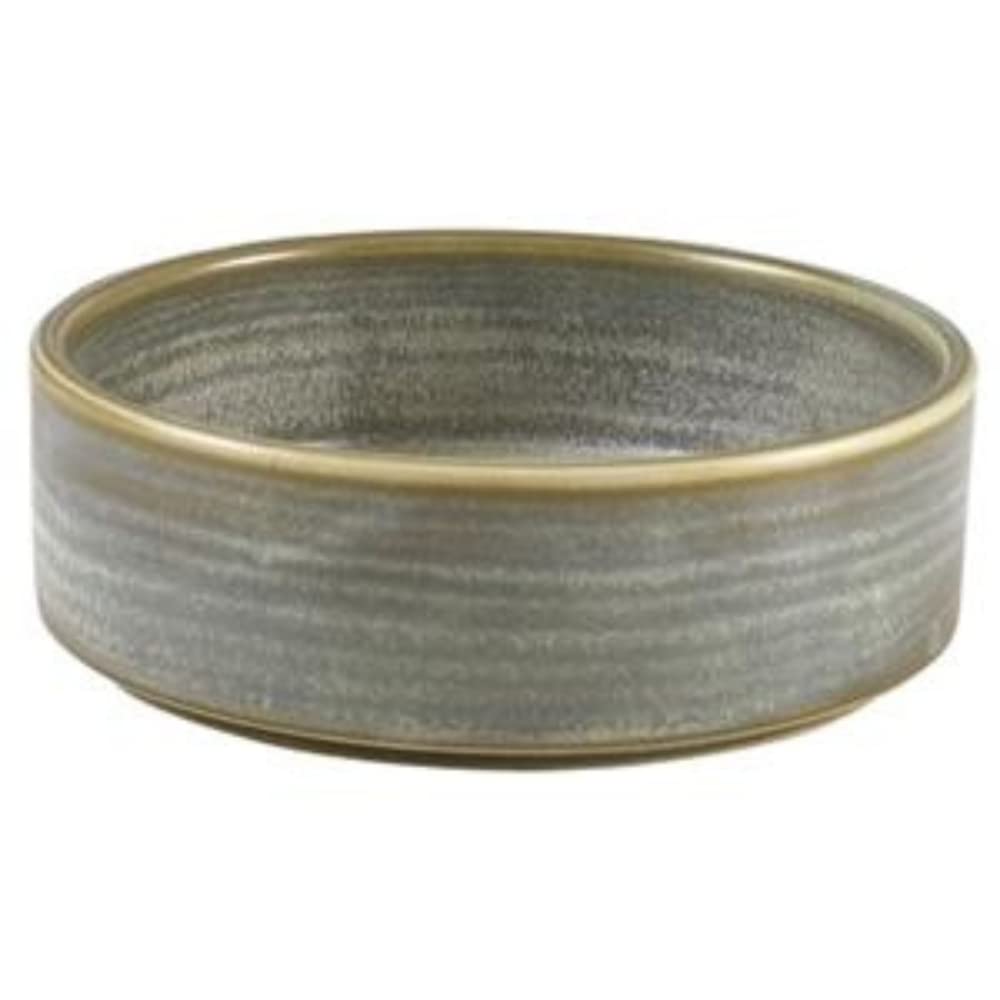 Genware Terra Porcelain Matt Grey Presentation Bowl, 13cm, PB-PMG13, Pack of 6
