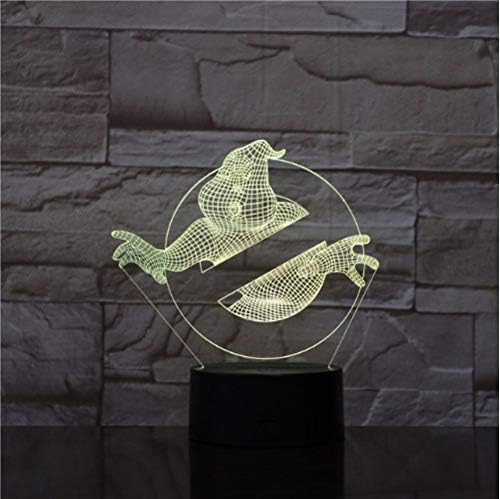 3D Illusion Light Night Lamp Ghostbusters Led Night Light Decoration Lampara Touch Sensor RGB Nightlight Child Kids Gift Table Lamp Ghostbusters Bedroom