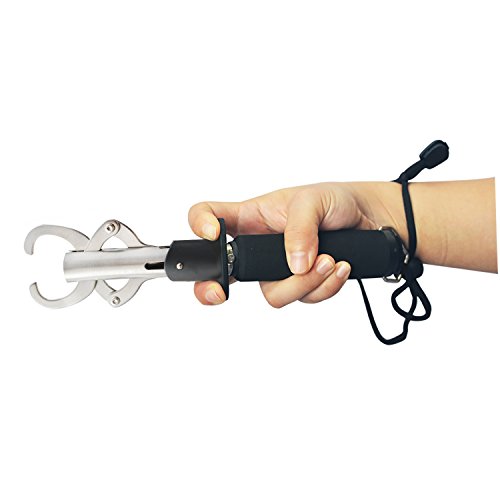 Lix&Rix EVA Handle Rustproof Saltwater Stainless Steel Fish Fishing Grip with Scale(40LB)--Black&Silver