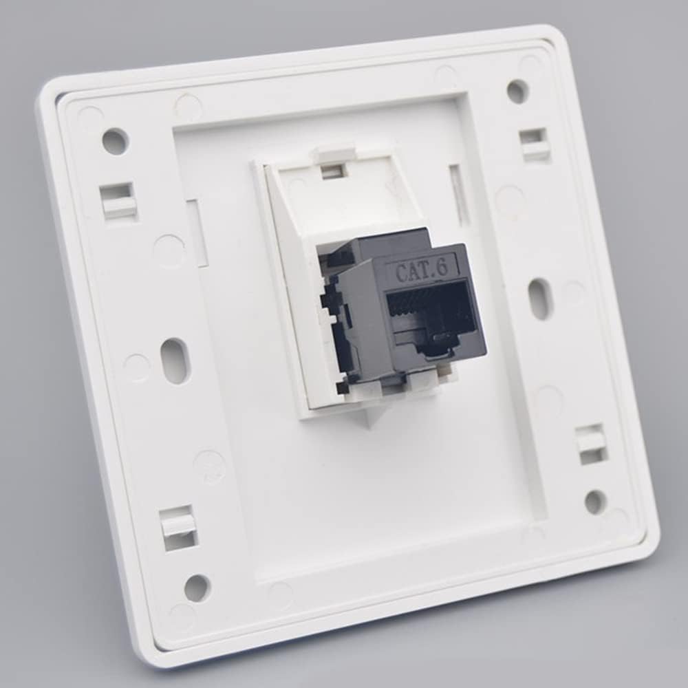 N+B CAT6 Gigabit Ethernet RJ45 LAN Network Socket Faceplate Dual-Pass Female to