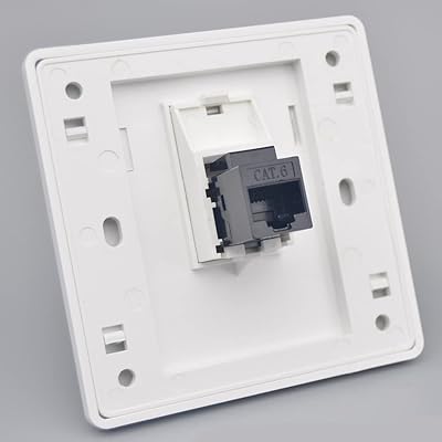 N+B CAT6 Gigabit Ethernet RJ45 LAN Network Socket Faceplate Dual-Pass Female to