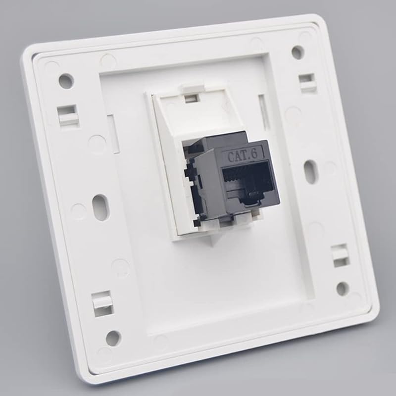N+B CAT6 Gigabit Ethernet RJ45 LAN Network Socket Faceplate Dual-Pass Female to