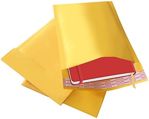 Bubble Mailer Envelopes - 25 Pack 4 x 8-inch; ShipQuick Bubble Mailer Envelopes with Hot Melt Glue Adhesive - Lightweight, Strong Envelope Bags with Bubble Padding - Thick & Flexible Envelopes