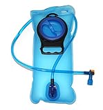 Hydration Reservoir 70 oz (2 Liter) Water Bladder with ¼ Turn Bite Valve for 2L Hydration Packs (Backpacking, Biking, Hiking, Camping). BPA Free, Taste Free, and FDA Approved. Your Hydration Solution!
