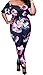 Jiujiuyi Women's Floral Off Shoulder Jumpsuit Overalls Plus Size