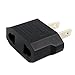 ANRANK E-U4113619AK European to USA American Outlet Plug Adapter (Black, 6-Pack)