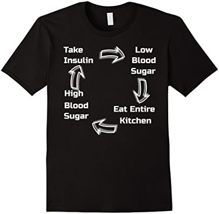 Mens Diabetic cycle T-shirt. Diabetes Awareness. Medium Black