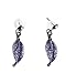 Moxeay Womens Vintage Crystal Rhinestone Leaves Bib Statement Collar Chain Necklace Earring Sets (Purple)