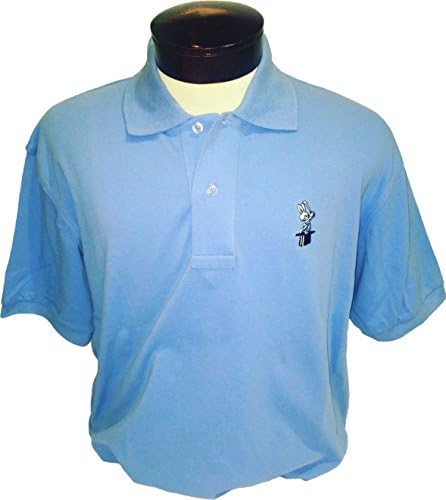 MagicWear Men's Cotton Polo (Large, Light Blue)