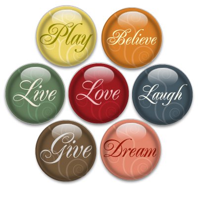 Decorative Magnets 7 Small Live Love Amazon Co Uk Kitchen Home
