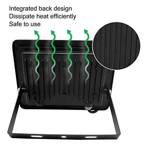 Dersoy 50W LED Flood Light Outdoor, 4500LM IP66 Waterproof LED Work Lights, Super Bright 6500K Daylight White Outdoor LED FloodLight Wall Light Garden Lights with 1.5m Cable for Patio, Backyard