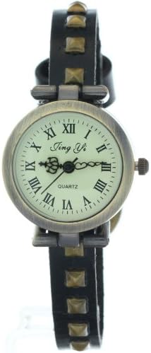 New Arrival High Quality Round Copper Case Cow Leather Black Strap Roma Watch