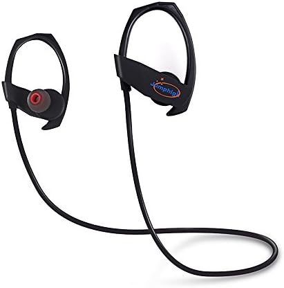 Jumphigh Bluetooth Headphones Wireless Headphones, IPX4 Sweatproof, Sound with Bass, Noise Cancelling, Zippered Case, 6 Hrs Playtime with Microphone For iPhone Samsung Android IOS