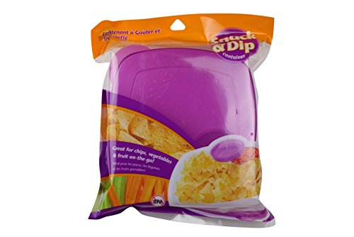 Brite Concepts Snack and Dip Container, Purple