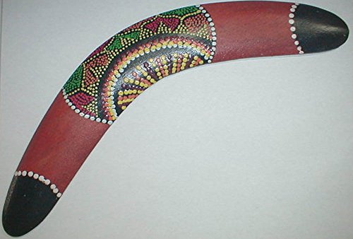 Boomerang Aboriginal style 12 inch Long Handmade medium size 1 ONE, assorted patterns