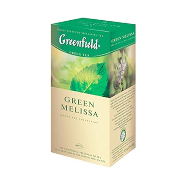Greenfield Grüntee mit Melisse 3er Pack (3 x 25 Teebeutel ) Tee herbal Tea
