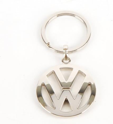 Metal Key Chain Keyring Fob Silver for Volkswagen