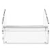 MyGift Modern Clear Premium Acrylic Napkin Holder for Dining Table with Center Weighted Bar, Tabletop Flat Dispenser Tray for 6 Inch Square Paper Napkins