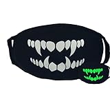 Trenton Unisex Anti Dust Cotton Face Mouth Mask Cool Luminous for Cosplay Party Outdoor