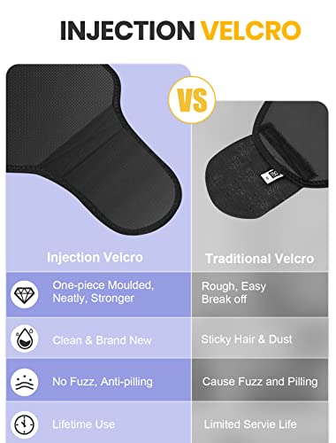 Fovbun Waist Trainer for Women & Men, Sweat Belt for Belly/Back/Lumbar Support, Stretchable Neoprene Sauna Tummy Control Workout Waist Trimmer, 55’’ Long Adjustable Straps, Slimming Body Shaper Black
