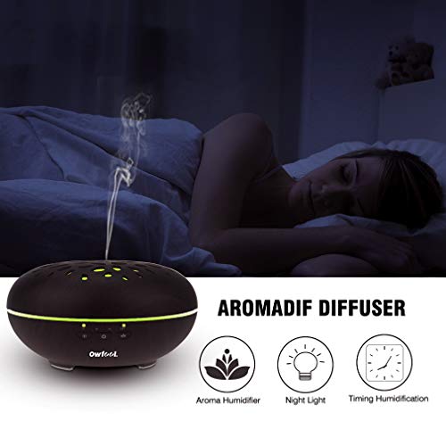 Owfeel Oil Diffusers Essential Oils Humidifier Ultrasonic Cool Mist Aroma Humidifier Support Alexa/Google Home Voice Control with 7 Color LED Lights and Waterless Auto Shut-Off