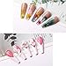Makartt 6pcs Nail Art Brushes Set for Acrylic Nails Poly Extension Nails 3D UV Gel,Professional Different Nail Design Brushes Tool With Glitter Handle for Salon at Home DIY Manicure
