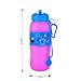 Collapsible Water Bottle ,INTOLIVES 22oz Unbreakable Silicone Foldable Sport Bottles with Leak-proof Caps,BPA Free,FDA Approved, for Outdoor Sports. 2 Bottle Coats for Changing