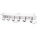 HOMEIDEAS Coat Hook Rack Wall Mounted 17-Inch Brushed Nickel SUS304 Stainless Steel Bath Towel Hook Coat Rail 6 Hooks