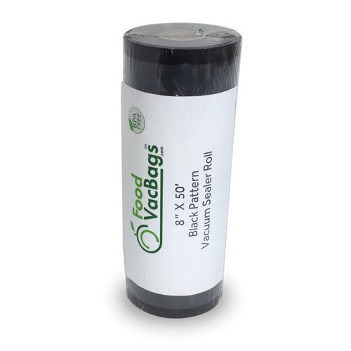 Buy FoodVacBags 8X50 Black & Clear Vacuum Sealer Bag Roll, HeavyDuty