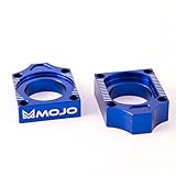MojoMotoSport - Yamaha Blue Rear Axle Blocks - CNC