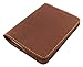 Refillable Leather Pocket Notebook - Mini Composition Cover - Fits Standard 4.5 x 3.25 Mini Composition Book (Dark Brown)