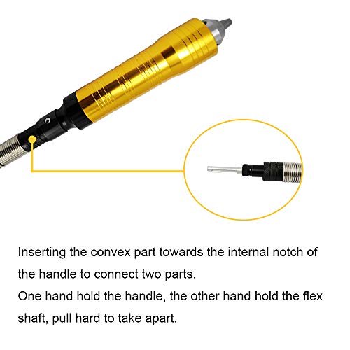 Wolfride 6mm Connecting Rod Flex Shaft Attachment with 0.3-6.5mm Universal Chuck Flex Shaft Rotary Tool - Thumbnail 3