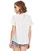 Floerns Women's Doll Collar Floral Embroidered Blouse White M