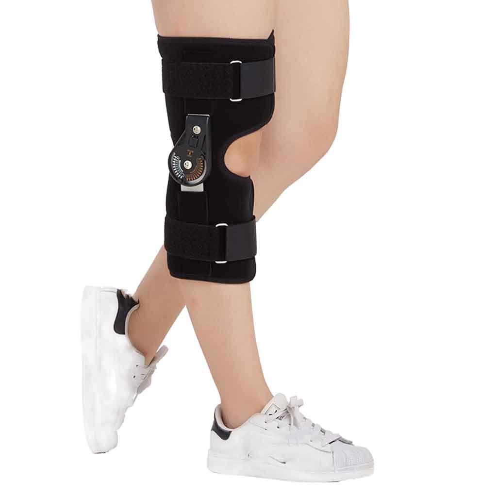 B07kx2y1s4 膝のブレースヒンジ付き調節可能な膝蓋骨支持関節炎女性のための変形性関節症男性の膝の傷害回復 膝の負担の膝の捻挫ランニングスポーツ Small Roscloud サポーター 最も優遇の