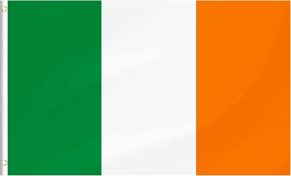 Kibon Ireland Flag 3x5 ft Polyester with Grommets for Outdoor Use