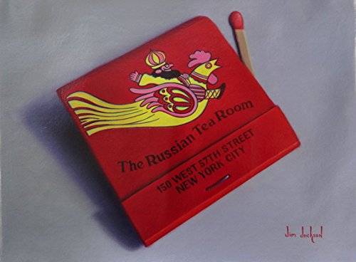 Russian Tea Room Limited Edition Giclee of Oil Painting of Matchbook of Iconic New York City Restaurant by Jim Jackson