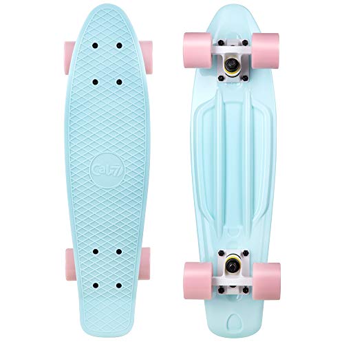 Cal 7 Complete Mini Cruiser | 22 Inch Micro Board | Vintage Skateboard for School and Travel (Lily) (Best Penny Board Color Combinations)