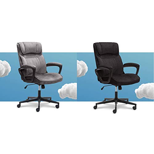 Serta Executive Office Chair Computer Body Pillows, Black/Grey & Hannah