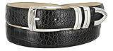 Harbor Men's Italian Genuine Calfskin Leather Designer Dress Belt
