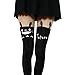 Sanwood Women's Socks Cartoon Animal Tattoo Tights Pantyhose, Black, One Size (85-98cm)