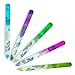 EZGO 5 Pieces Colorful Printed Pattern Crystal Glass Nail Files Set, Glass Files for Nails and Bonafide Beauty