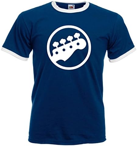 zappatee Bass Guitar Headstock Ringer T Shirt