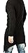 MASKAZU Men's Long Sleeves Black Asymmetrical Slit Shirt