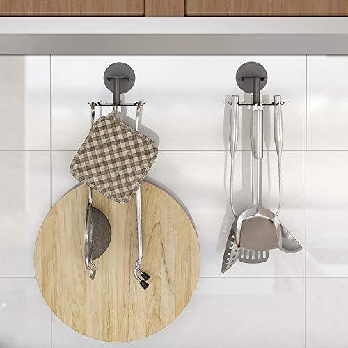 FLE Kitchen Hooks Stainless Steel 360°Rotating Wall Rotating Versatile
