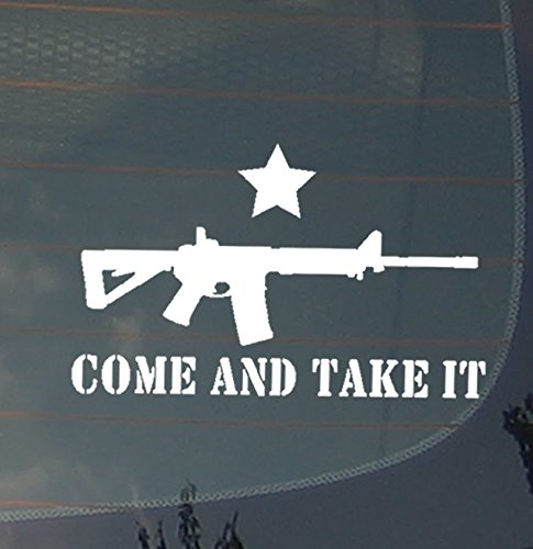 MOLON LABE Vinyl Decal – Come And Take It, Glossy Finish, Made In USA