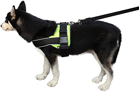 Royawise Dog Vest Harness Soft Padded Adjustable For Large Dogs Pitbull No Pull in Training Walking (XL, Green)