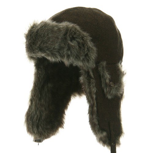 Earflap Bomber Hat Winter Fur Hat Slouchy Beanie Stocking Cap for Women